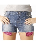 GIO\' CELLINI Shorts denim strass