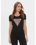 GUESS t-shirt logo triangolo strass