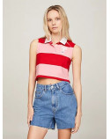 TOMMY JEANS  polo crop college