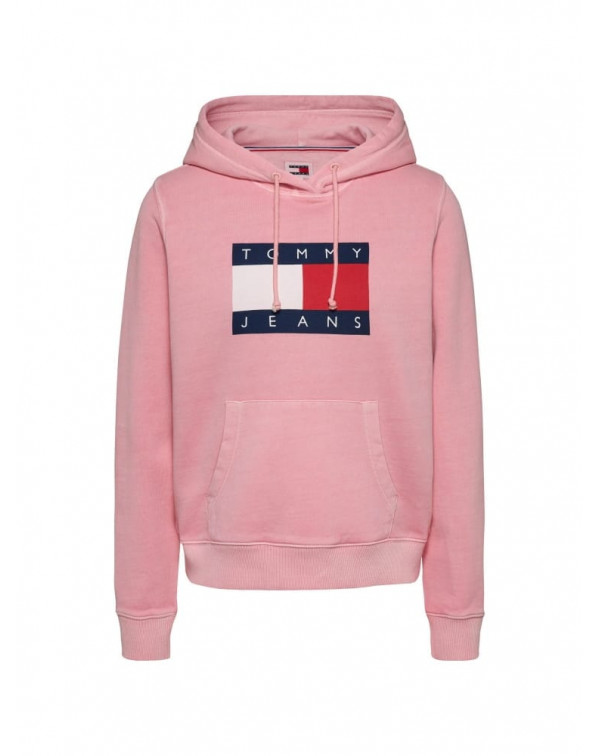 TOMMY JEANS FELPA LOGO CAPPUCCIO