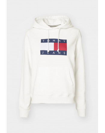 TOMMY JEANS FELPA LOGO CAPPUCCIO