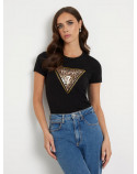 GUESS t-shirt stretch logo triangolo