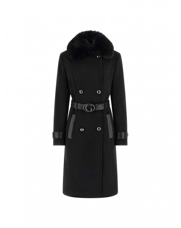 GUESS CAPPOTTO CON PELLICCIA IN SINTETICO