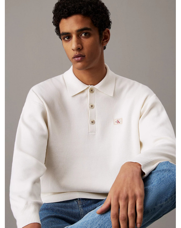 CALVIN KLEIN MAGLIONE POLO IN COTONE