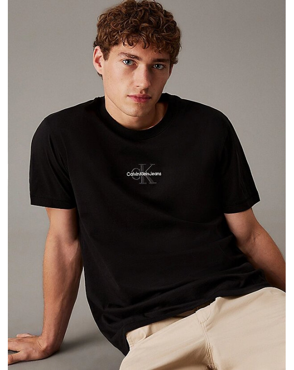 CALVIN KLEIN T-SHIRT LOGO RICAMATO