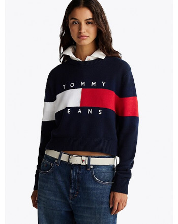 TOMMY JEANS PULLOVER CON BANDIERA