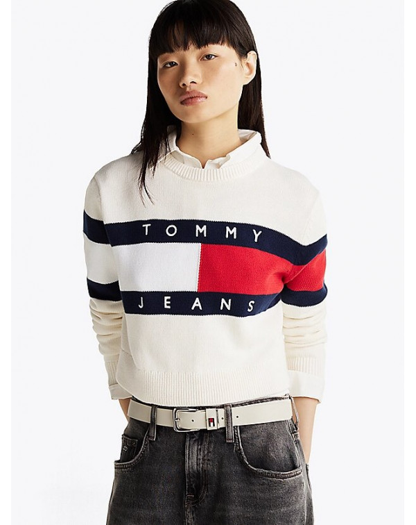 TOMMY JEANS PULLOVER CON BANDIERA