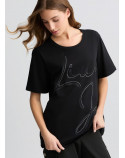 LIU.JO t-shirt con logo e strass