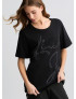 LIU.JO T-SHIRT CON LOGO E STRASS