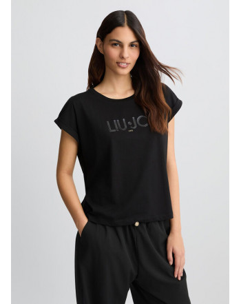 LIU.JO T-SHIRT IN COTONE CON LOGO