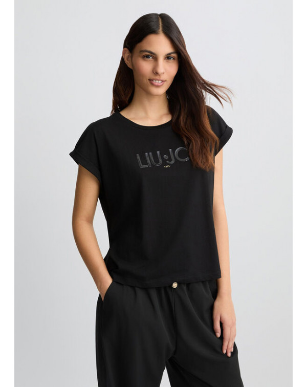 LIU.JO T-SHIRT IN COTONE CON LOGO