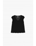 IMPERIAL top smanicato tessuto fluido