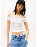 TOMMY JEANS top cropped nido d\'ape