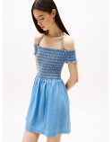 TOMMY JEANS vestito mini a campana in chambray
