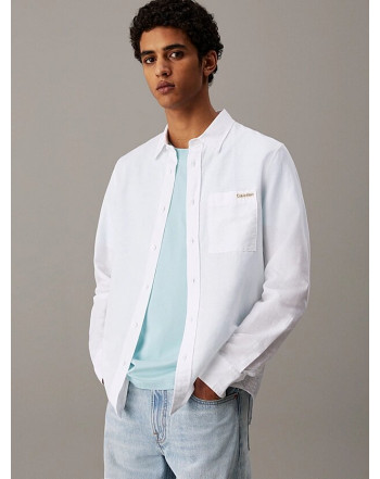 CALVIN KLEIN CAMICIA MISTO LINO