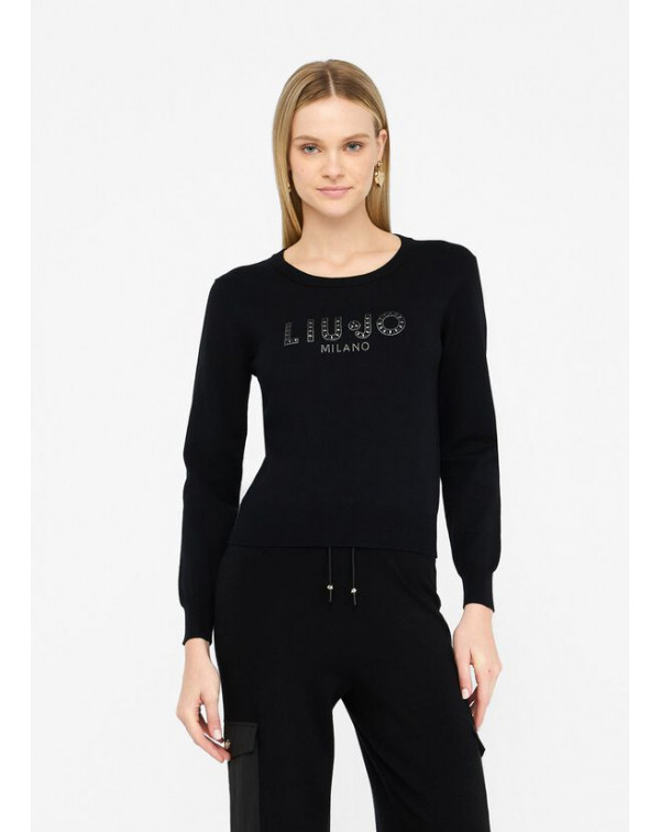 LIU.JO MAGLIA GIRO CON LOGO
