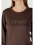 LIU.JO MAGLIA GIRO LOGO IN STRASS