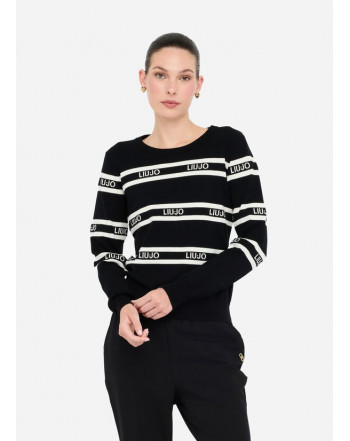 LIU.JO MAGLIA A RIGHE CON LOGHI