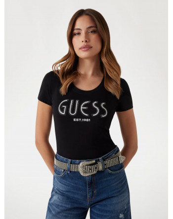 GUESS T-SHIRT LOGO STRASS