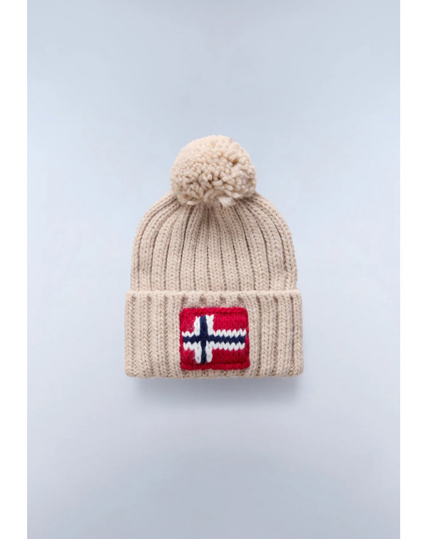 NAPAPIJRI BERRETTO CON POM POM LOGO