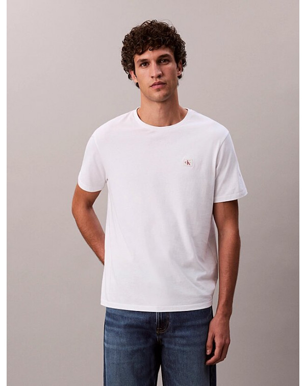 CALVIN KLEIN T-SHIRT LOGO CUCITO