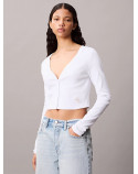 CALVIN KLEIN cardigan a coste corto