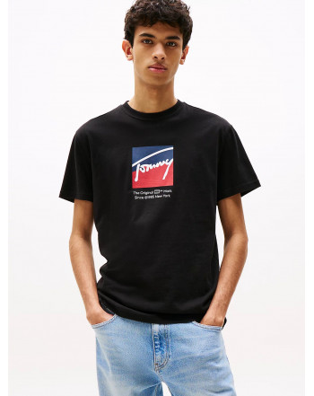 TOMMY JEANS T-SHIRT LOGO FIRMA