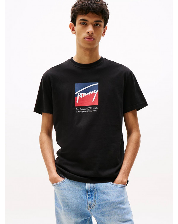 TOMMY JEANS T-SHIRT LOGO FIRMA
