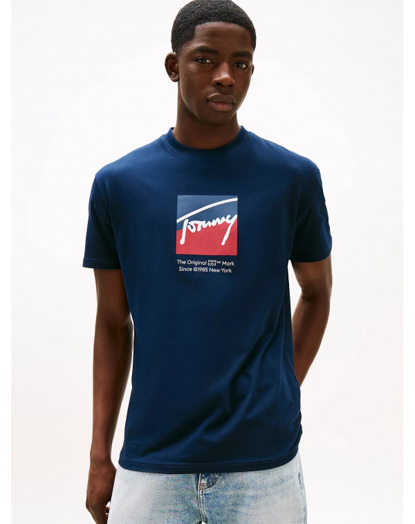 TOMMY JEANS T-SHIRT CON LOGO FIRMA TOMMY JEANS T-SHIRT CON LOGO FIRMA