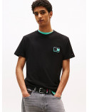 TOMMY JEANS t-shirt con logo tono su tono