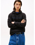 TOMMY JEANS felpa logo con cappuccio