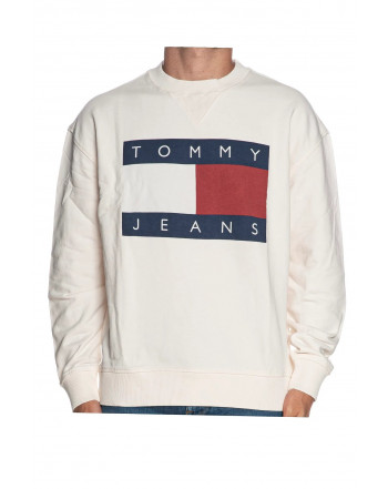 TOMMY JEANS FELPA GIRO BIG FLAG