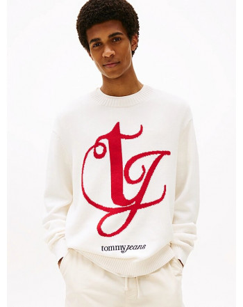 TOMMY JEANS MAGLIONE LOGO RICAMATO