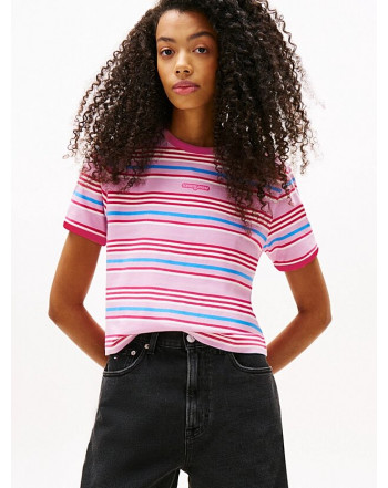 TOMMY JEANS T-SHIRT A RIGHE CON LOGO