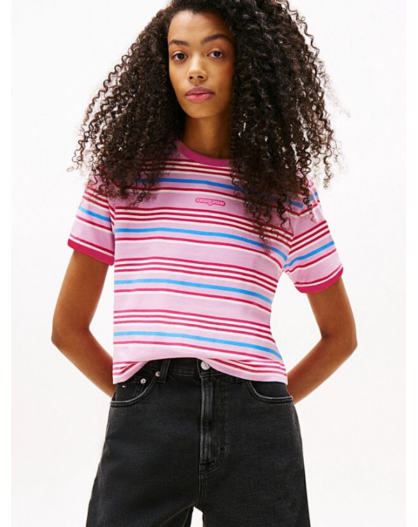 TOMMY JEANS T-SHIRT A RIGHE CON LOGO TOMMY JEANS T-SHIRT A RIGHE CON LOGO