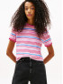 TOMMY JEANS T-SHIRT A RIGHE CON LOGO