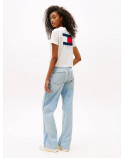 TOMMY JEANS t-shirt bandiera sulla schiena