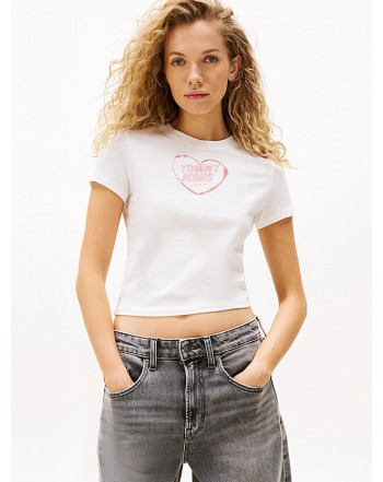 TOMMY JEANS T-SHIRT CON LOGO CUORE