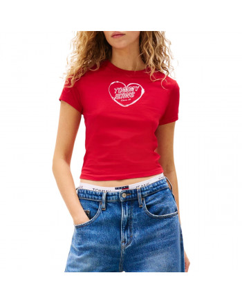 TOMMY JEANS T-SHIRT CON LOGO CUORE