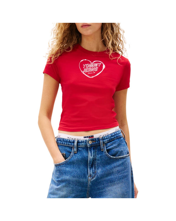 TOMMY JEANS T-SHIRT CON LOGO CUORE