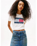 TOMMY JEANS  t-shirt logo motivo floreale