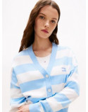 TOMMY JEANS cardigan rigato relaxed