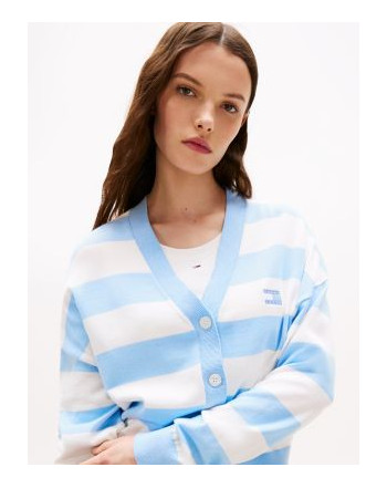 TOMMY JEANS CARDIGAN RIGATO RELAXED