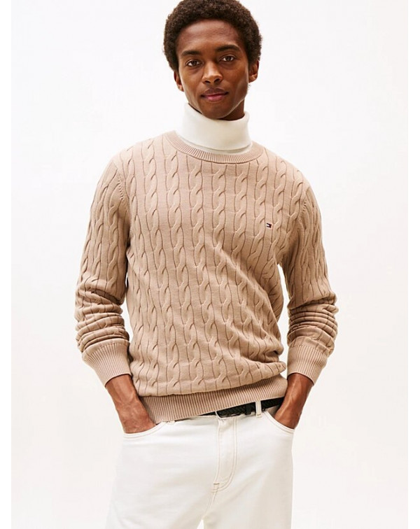 TOMMY HILFIGER PULLOVER IN MAGLIA INTERCCIATA