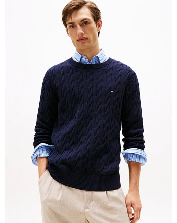 TOMMY HILFIGER PULLOVER IN MAGLIA INTRECCIATA