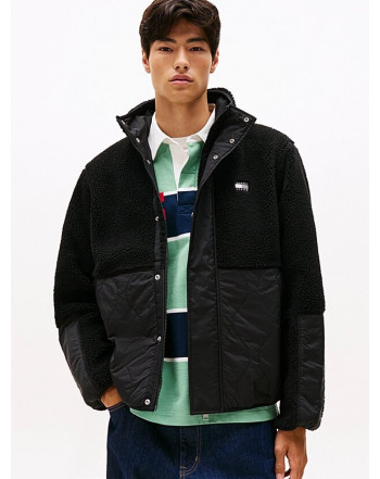 TOMMY JEANS GIACCA IN SHERPA TRAPUNTATA