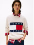 TOMMY JEANS PULLOVER MELANGE CON BANDIERA