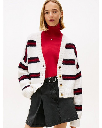 TOMMY JEANS CARDIGAN RELAXED FIT A RIGHE