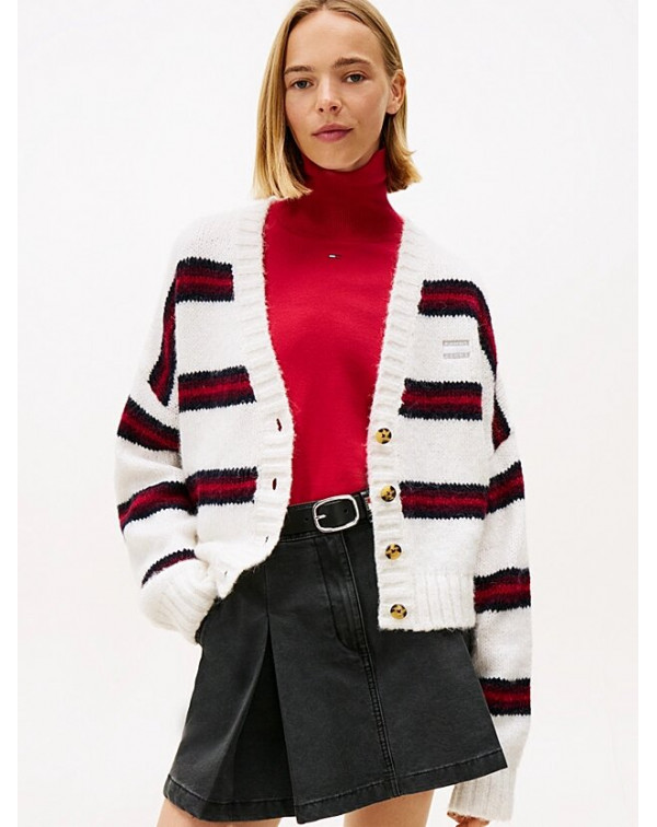 TOMMY JEANS CARDIGAN RELAXED FIT A RIGHE