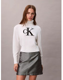 CALVIN KLEIN pullover collo alto monogramma